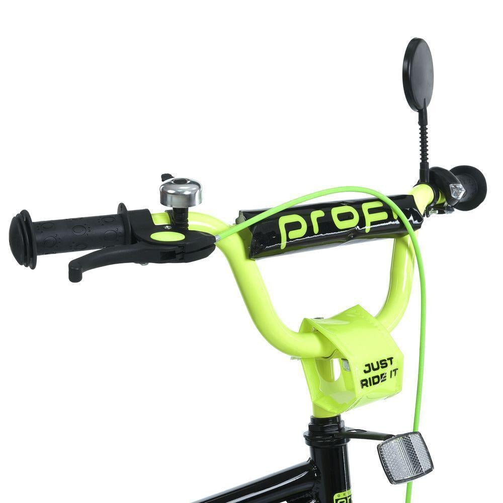 Дитячий велосипед PROF1 Prime 16" з багажником Чорно-салатовий - фото 3 Дитячий велосипед PROF1 Prime 16" з багажником Чорно-салатовий - фото 3