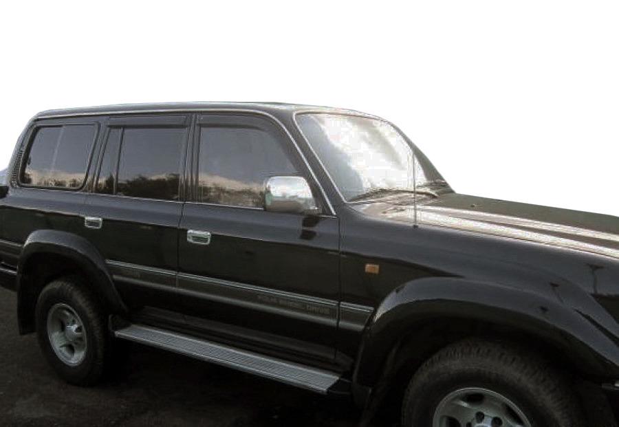 Ветровики HIC для Toyota Land Cruiser 80 поликарбонат Черный