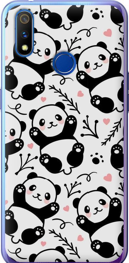 Чехол на Realme 3 Pro Панды (4318u-1863-42517)