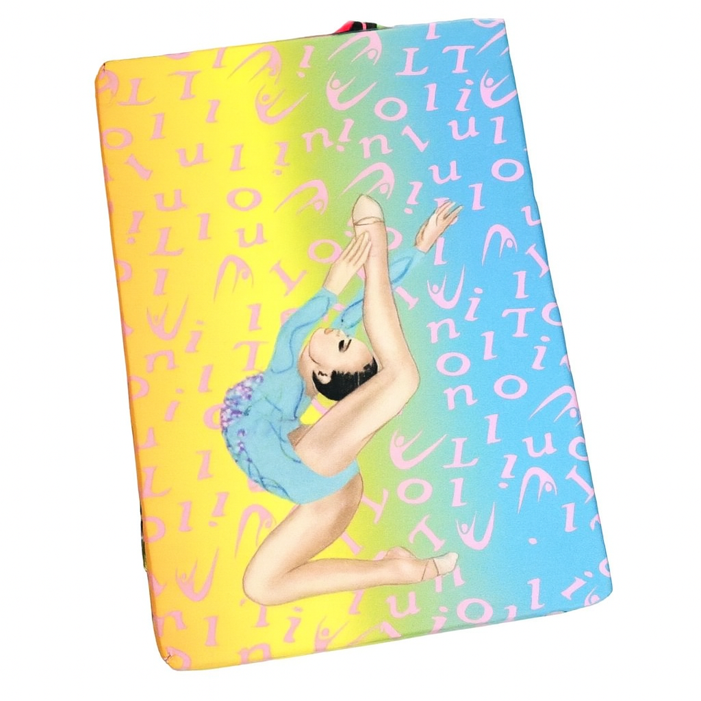 Подушка для защиты спины Tuloni Gummi Zoe NKV-RSHG07 37x25x2 см Fuchsia/Light blue/Yellow