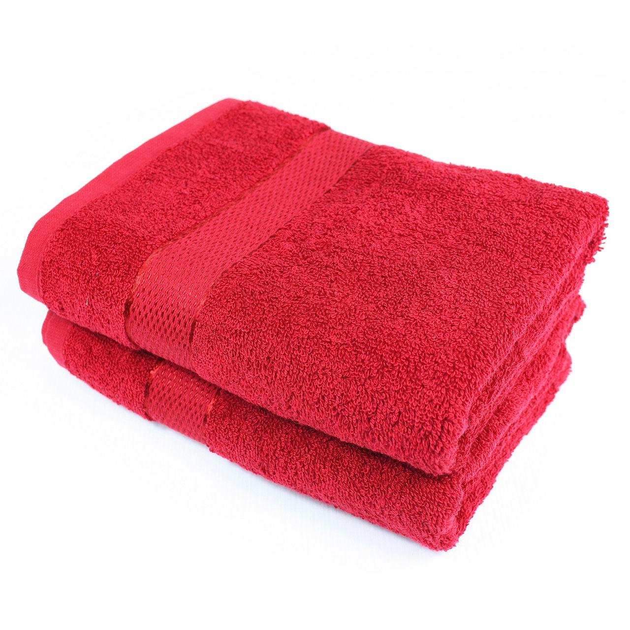 Рушник махровий Еней-плюс БС0006 70х140 см Червоний