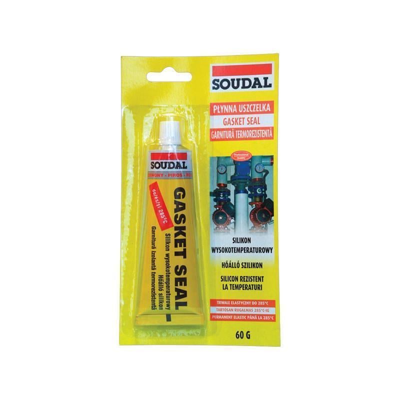 Герметик силиконовый SOUDAL Gasket Seal термостойкий до 285°С 60 г 4 шт. Красный (000020000000060501)