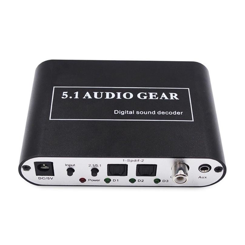 ЦАП аудио конвертер звука с цифрового S/PDIF audio оптика в аналоговый 5,1