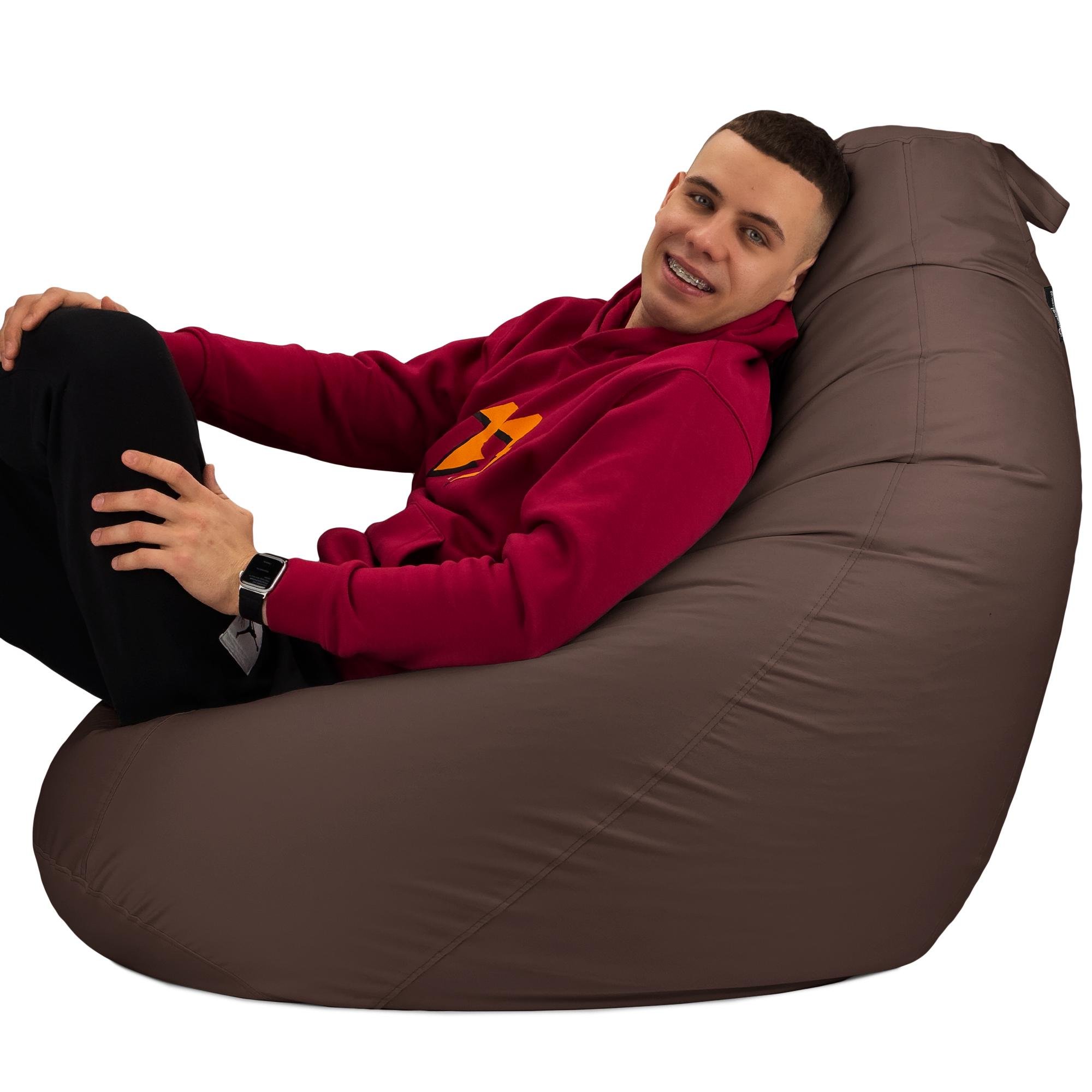 Кресло-мешок Студия Комфорта Груша оксфорд флекс 150х100 см Коричневый (9012313) - фото 7