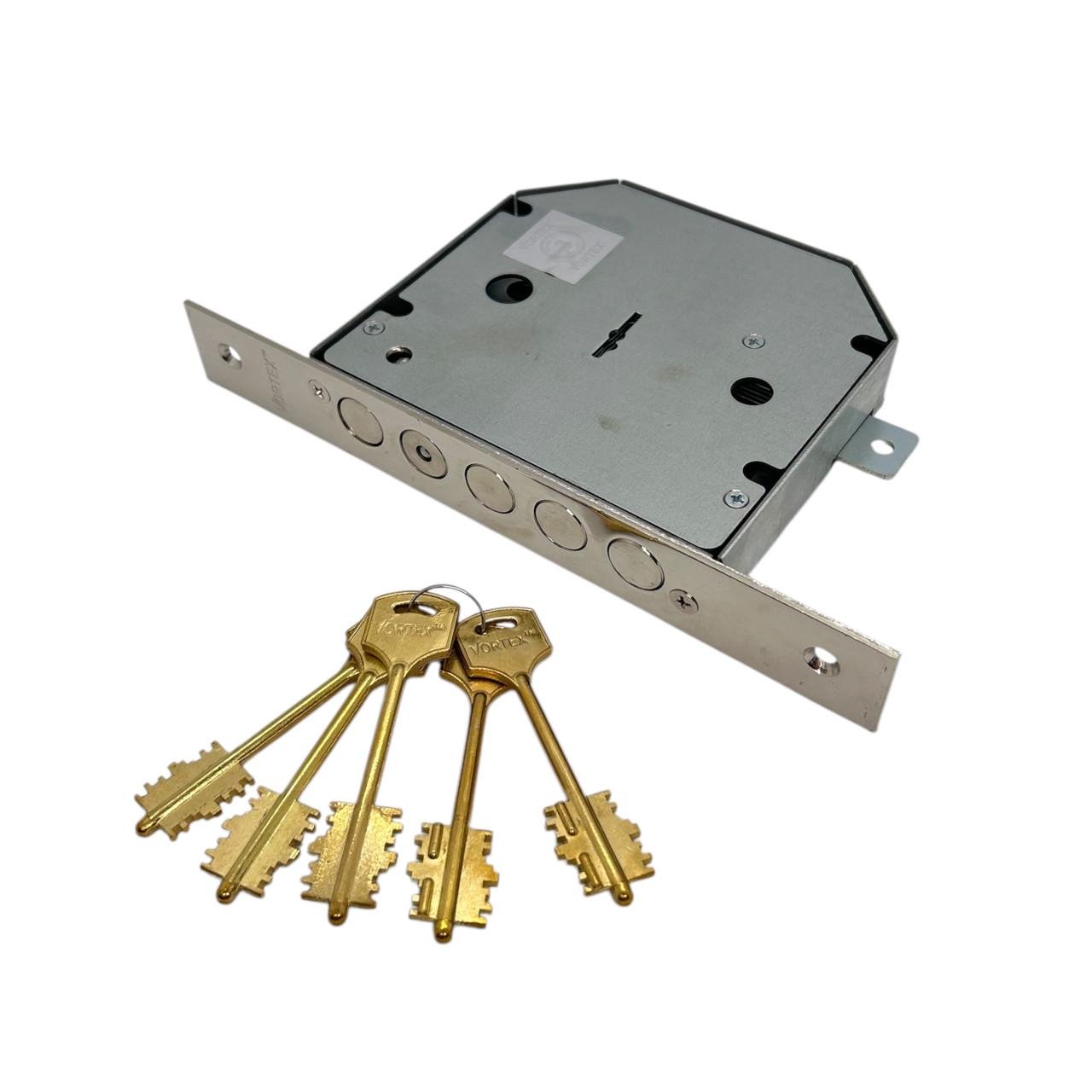 Замок врезной сувальдный Vortex 1.06.01 на гаражные ворота (290067) - фото 4