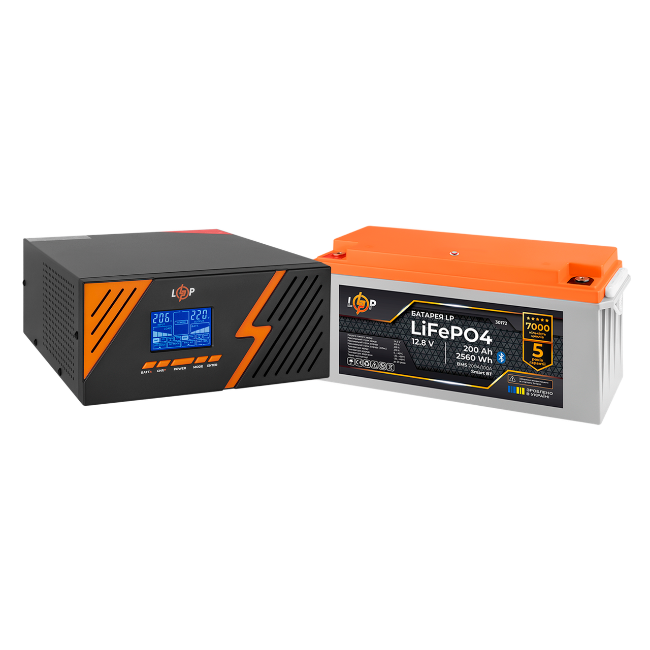 Комплект резервного питания LogicPower B1500 Black и литиевая LiFePO4 батарея 2560Wh