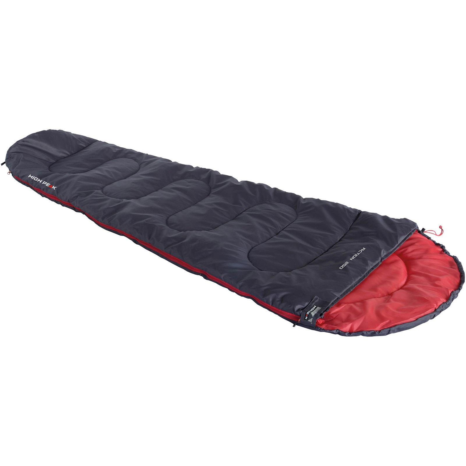 Спальный мешок High Peak Action 250/+4°C Anthra/Red Left (20084)