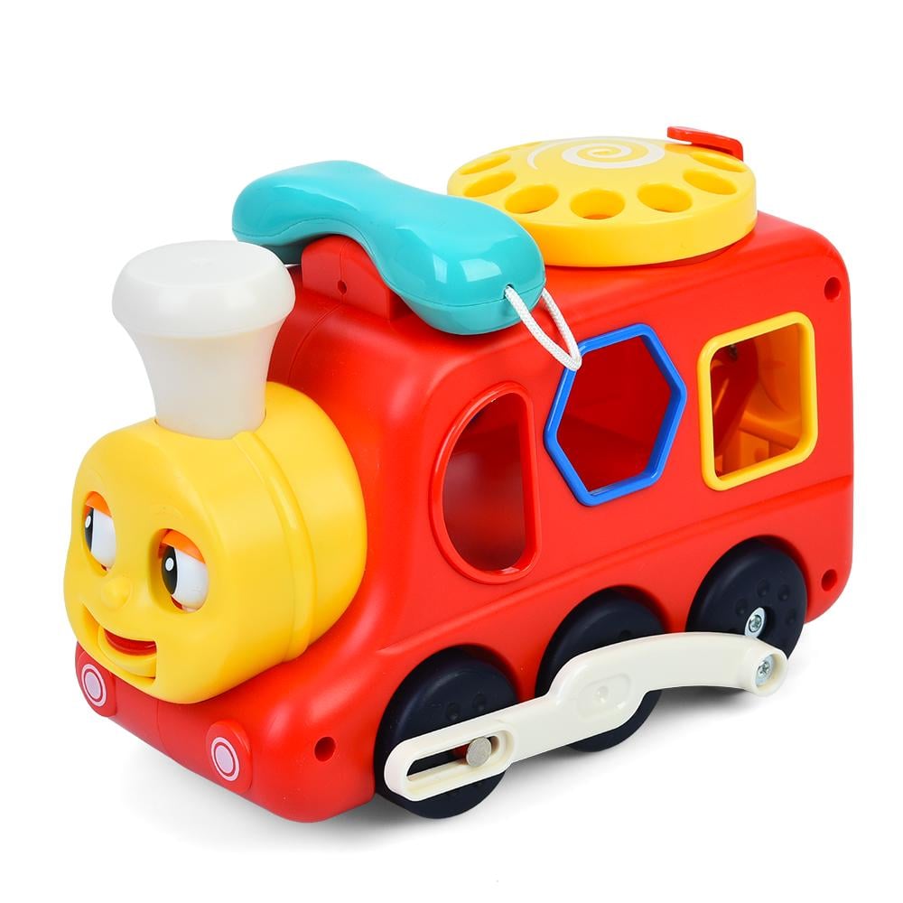 Интерактивный музыкальный паровоз-сортер с подвижными деталями Интерактивный музыкальный паровоз-сортер с подвижными деталями