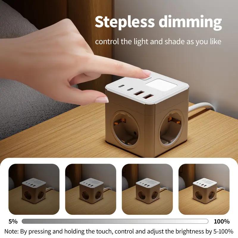 Фильтр со светильником 3 розетки\2 USB\2 Type-C - фото 7