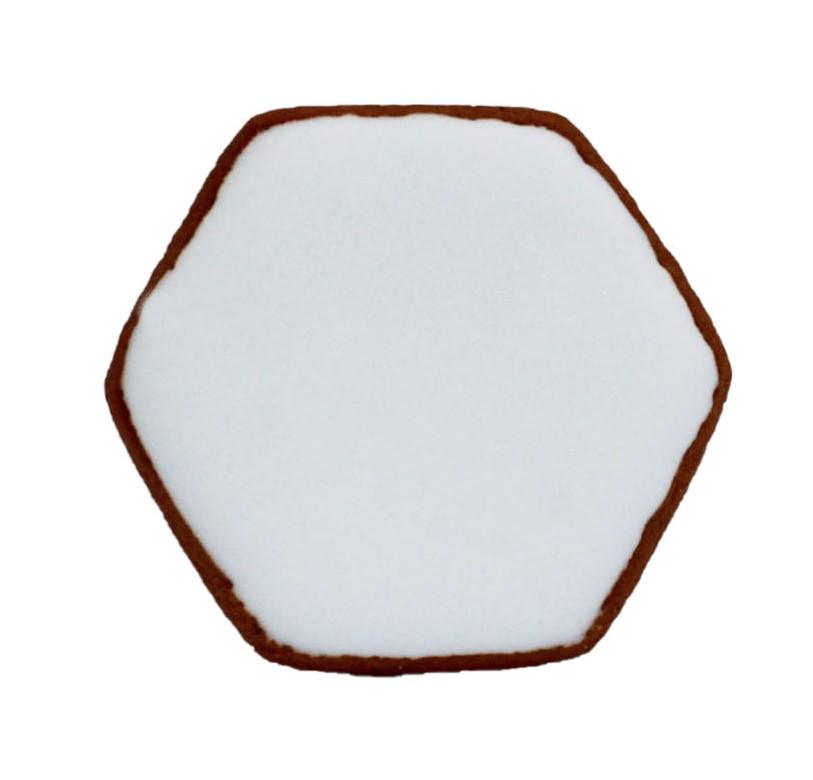 Пряник с индивидуальной печатью Крафт печиво Шестиугольник 6,5х6,5 см 23 г