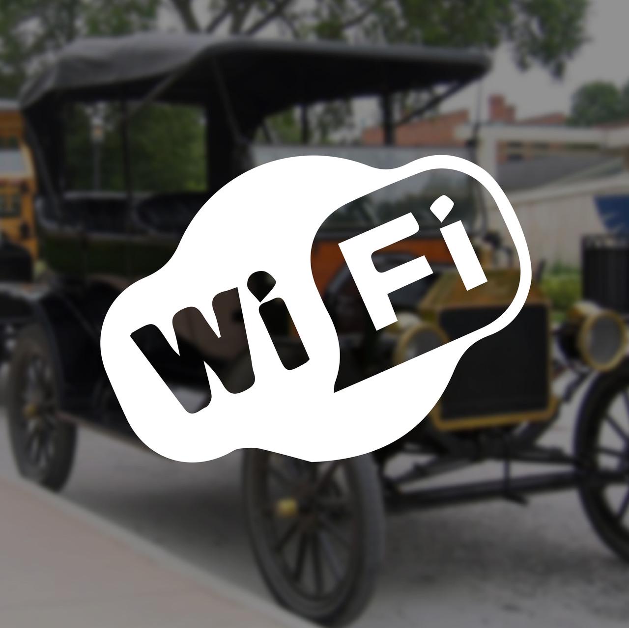 Наклейка на авто/мото на скло/кузов "Wi-Fi" Білий (Нак116)