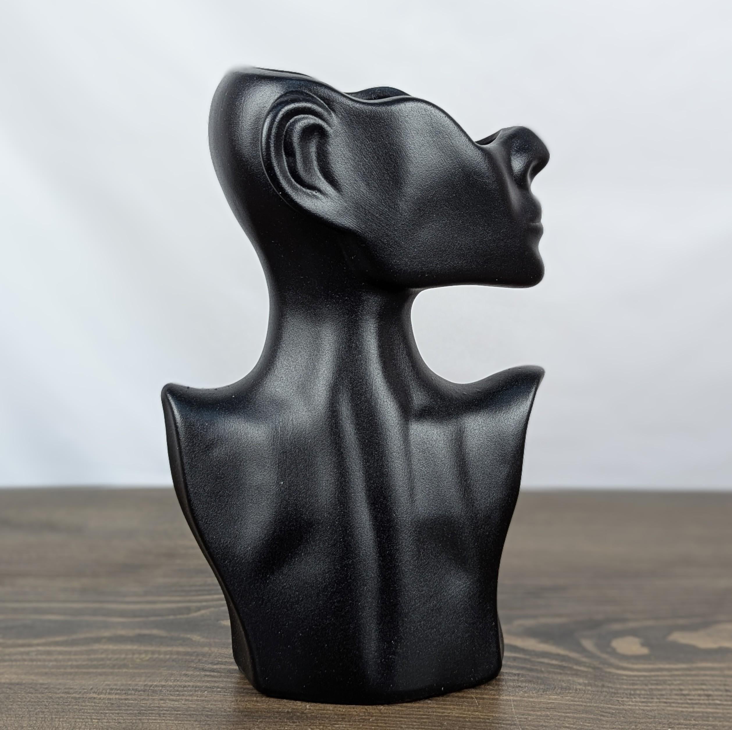 Ваза Nana ceramics Мадам 25 см муар Черный