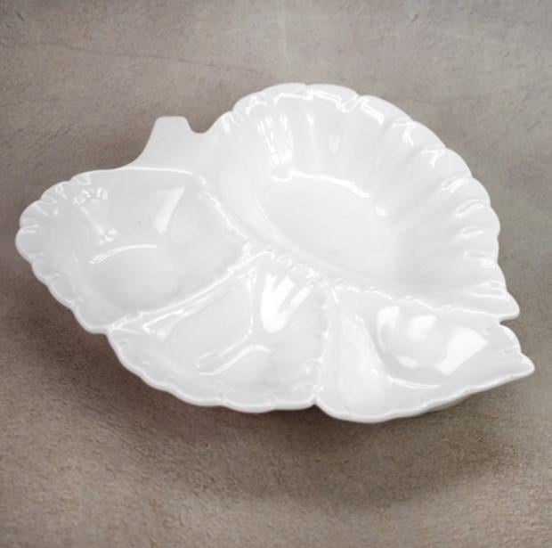 Менажница фарфоровая Лист 25,5х22 см (AN012992)