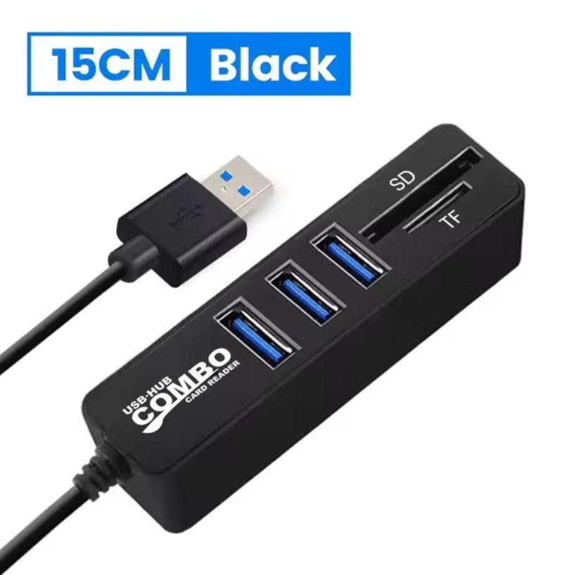 USB-концентратор Combo USB 2.0 HUB із картридером SD/TF - фото 2