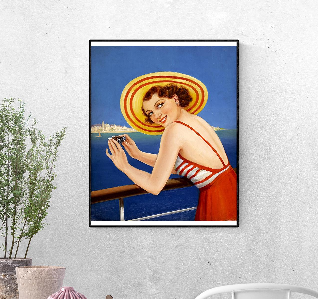 Постер Девушка на курорте формат А-0 (pin_up010062_Poster)