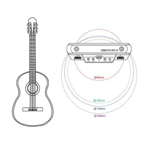 Звукосъемник для акустической гитары DOUBLE X2 (ID00130) - фото 2