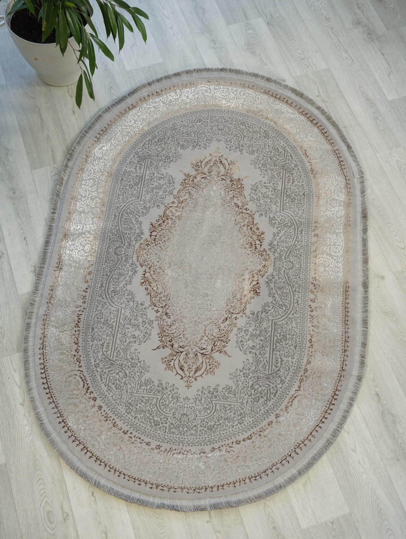 Ковер овальный Salsa c512d 120x180 см Visone/Light Grey