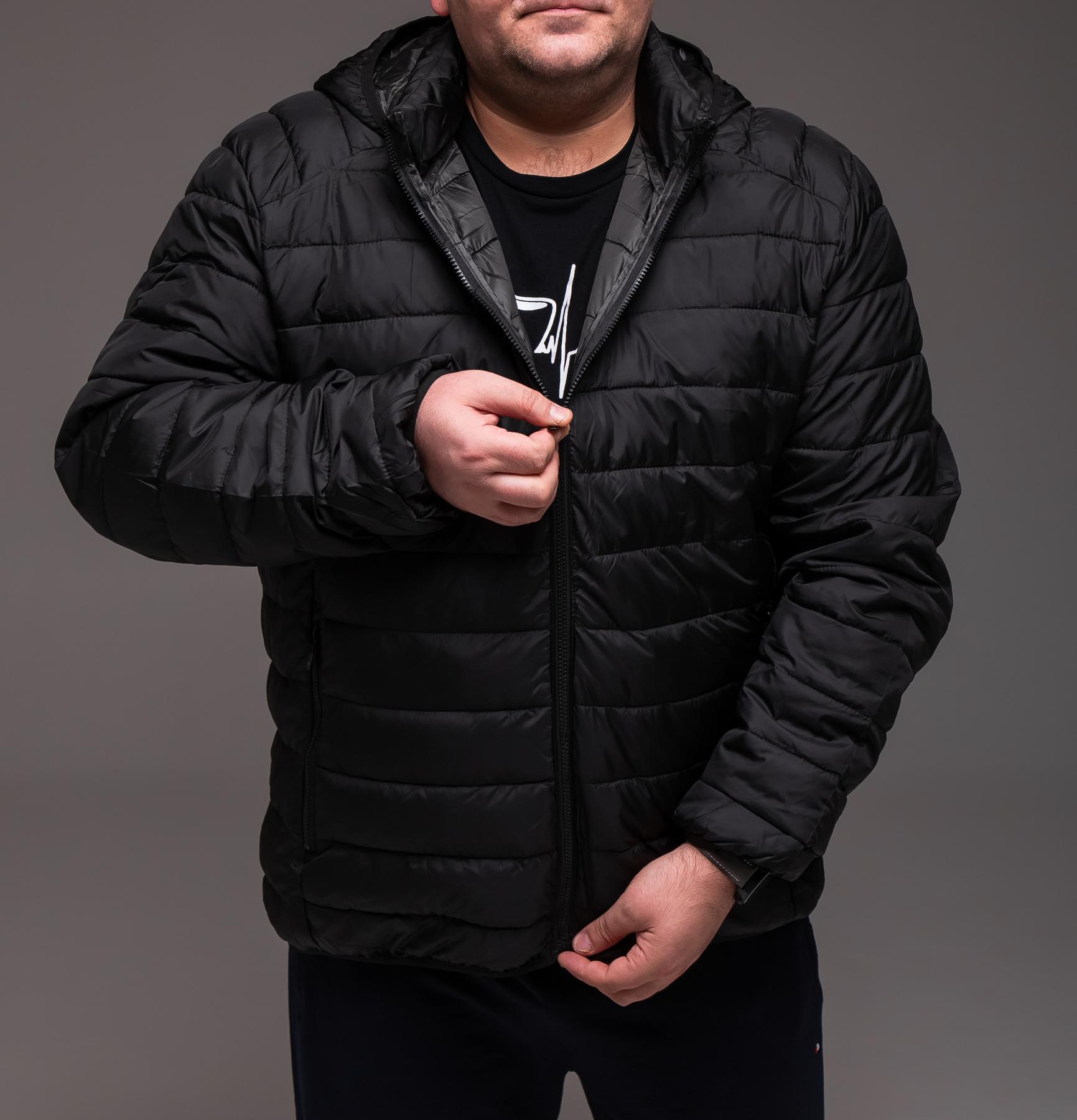 Куртка мужская демисезонная батал до 0°С р. 68 Черный (2430/2) Куртка мужская демисезонная батал до 0°С р. 68 Черный (2430/2)