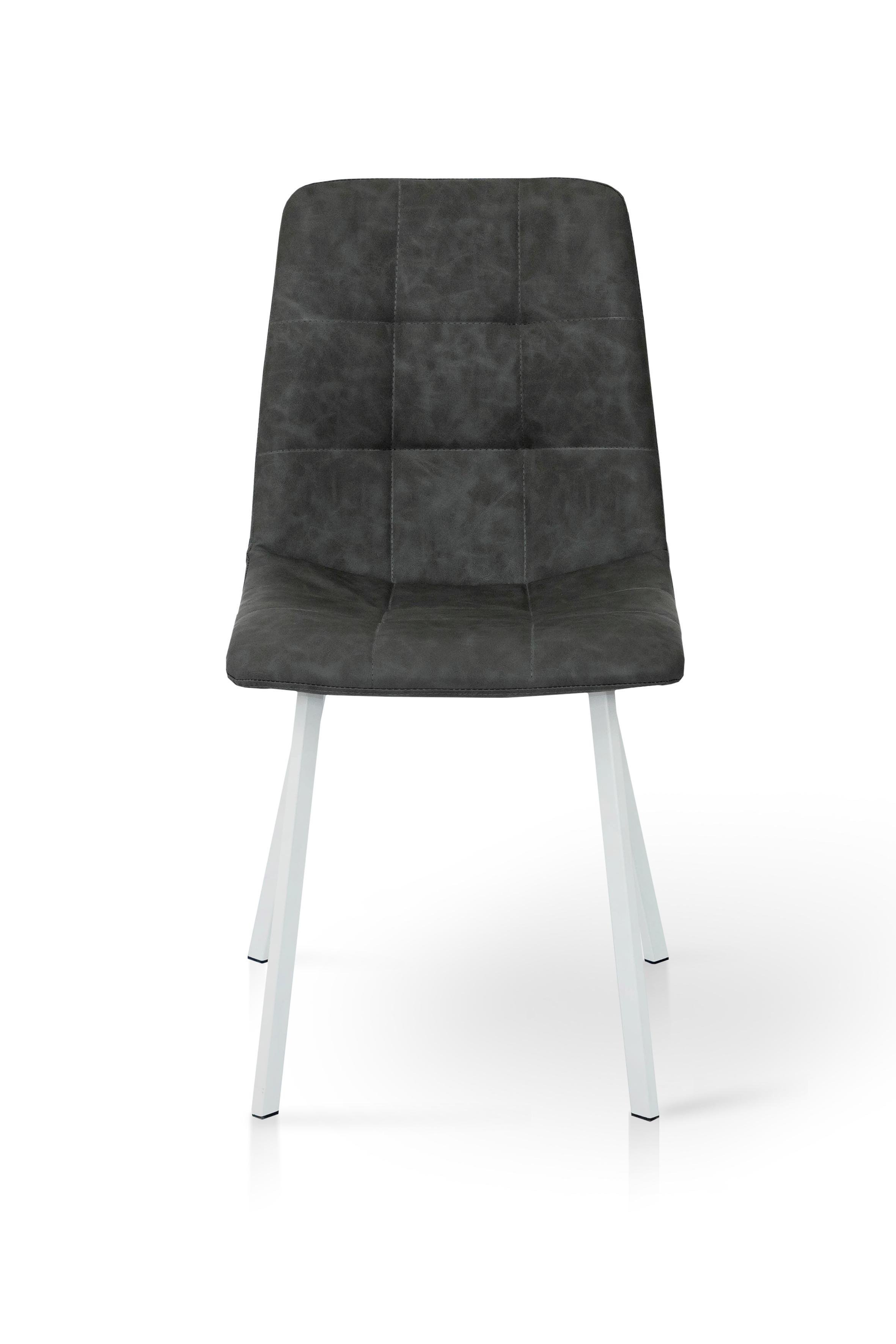 Стілець для кухні та вітальні ГРЕЙС Чілі квадрат 440х890х460 мм Білий/Сірий (GAА0052361) - фото 2 Стілець для кухні та вітальні ГРЕЙС Чілі квадрат 440х890х460 мм Білий/Сірий (GAА0052361) - фото 2