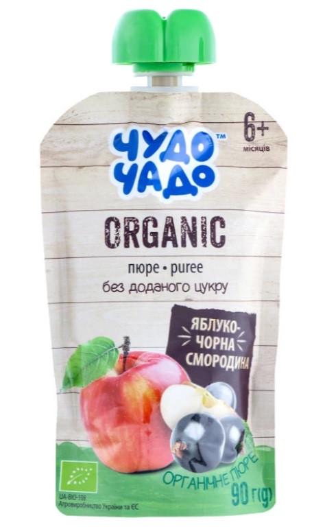 Дитяче пюре Чудо-Чадо Яблуко-Чорна смородина органічне 90 г (2831142781)