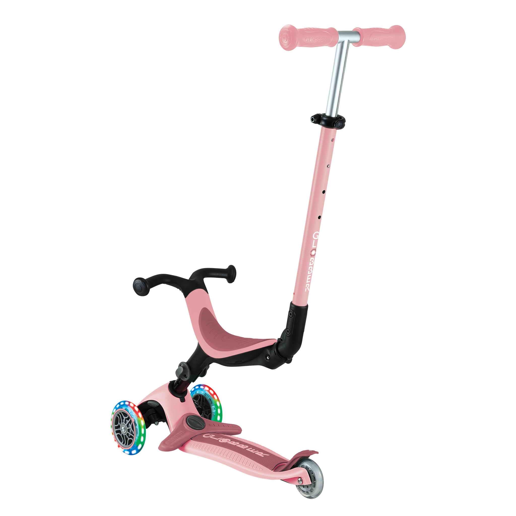 Самокат Globber-Go Up Active Lights Pastel Pink - фото 3
