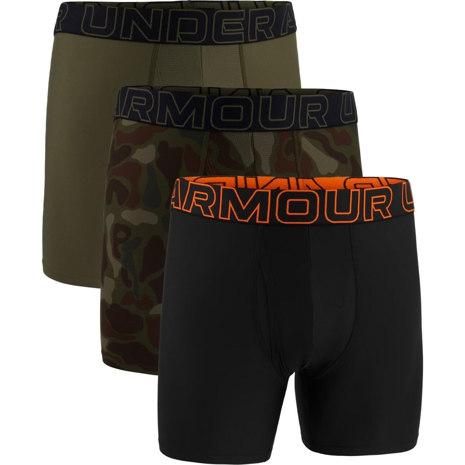 Трусы боксерки Under Armour PERFORMANCE TECH 6IN 3-PACK BOXERJOCK 1383879-392 3 шт. M Хаки/Черный (63870-48) Трусы боксерки Under Armour PERFORMANCE TECH 6IN 3-PACK BOXERJOCK 1383879-392 3 шт. M Хаки/Черный (63870-48)