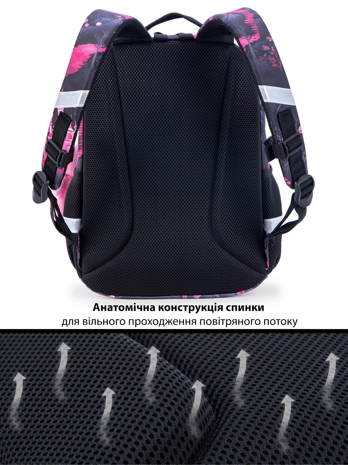 Рюкзак ортопедичний для дівчинки School Standard Котик для 1-4 класу 38х28х16 см (160-2) - фото 4