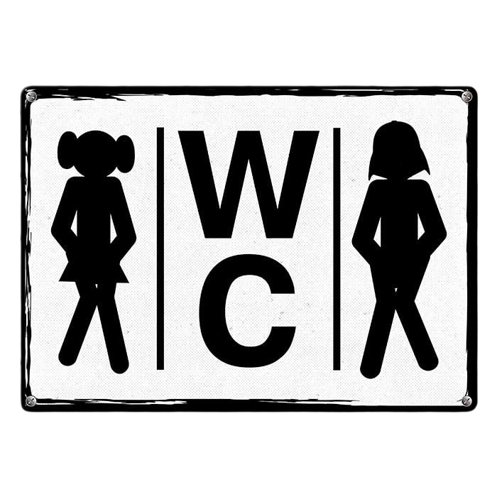 Табличка металлическая WC 26х18,5 см (MET_20J019_WH)