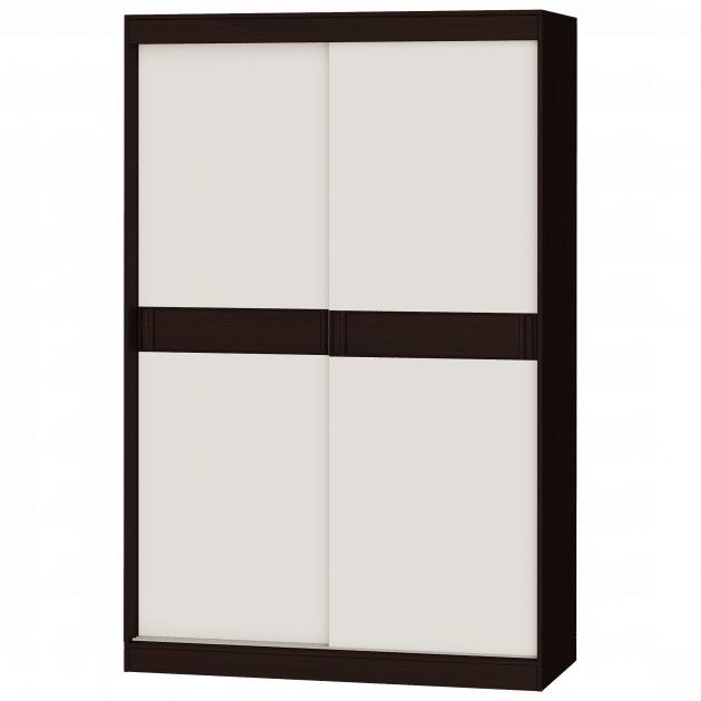 Шкаф-купе Эверест Соната 1400 двухдверный 140х60х217 см Венге темный/Белый