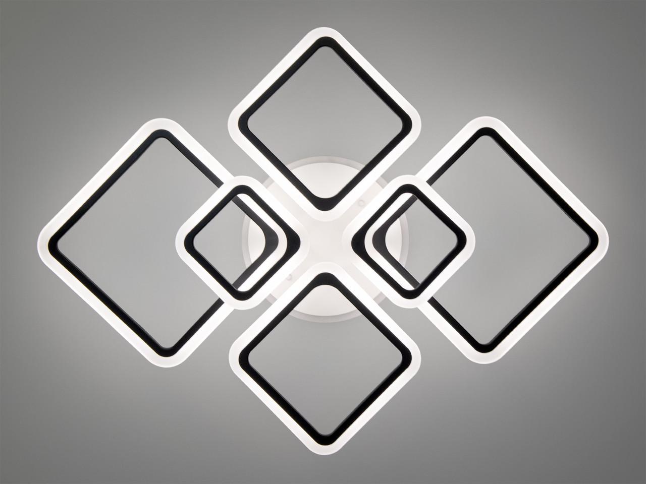 Люстра LED для зала с пультом A8160-6BK-LS 115W на 16 м2 Черный (2603432502) - фото 3