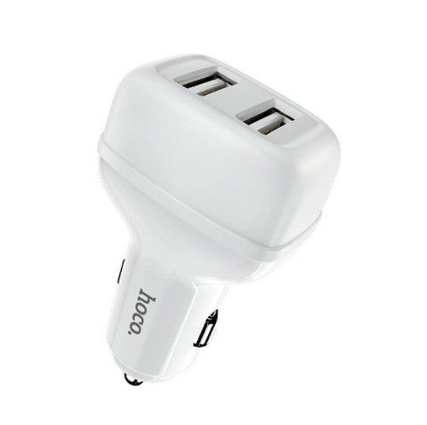 Зарядний пристрій автомобільний Hoco Z36 2,4 A 2xUSB White (1782952302)