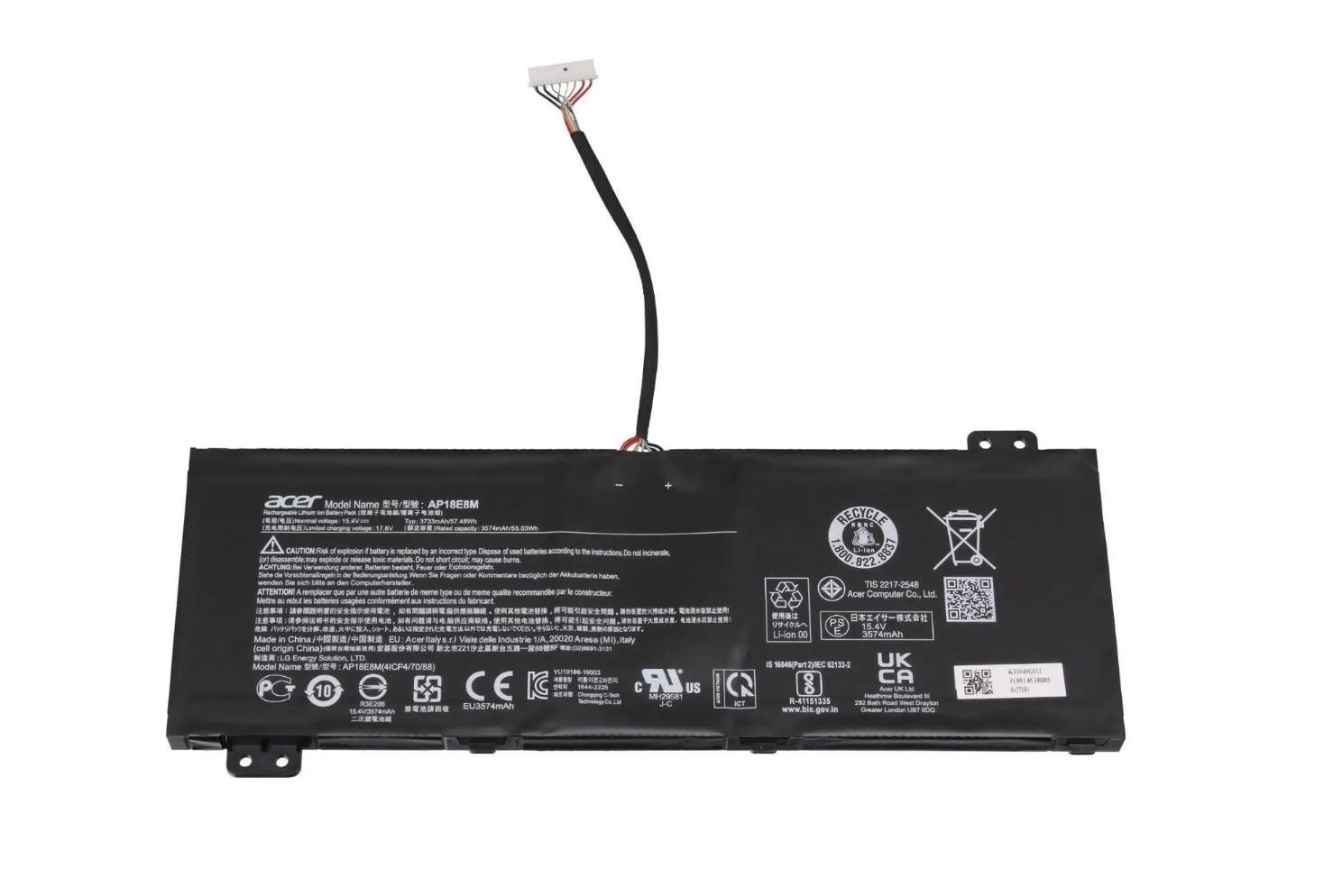 Аккумулятор для ноутбуков Acer AP21D8M Aspire A715-74/Nitro 5 AN515-43/AN515-54/AN517-41/AN515-45/AN515-55/AN515-56/AN515-57 3574 mAh (06039)