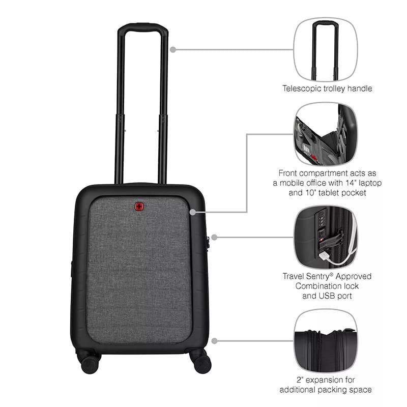 Валіза на 4-х колесах Wenger Syntry 14" 36 л Black (610163) - фото 7 Валіза на 4-х колесах Wenger Syntry 14" 36 л Black (610163) - фото 7