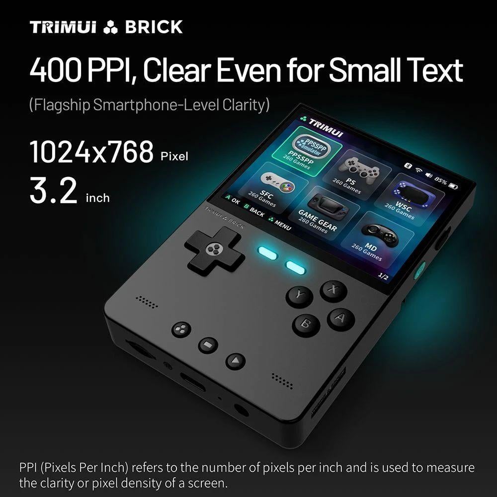 Приставка игровая консоль TRIMUI Brick 64 GB 5000 игр Black (2682610254) - фото 7 Приставка игровая консоль TRIMUI Brick 64 GB 5000 игр Black (2682610254) - фото 7