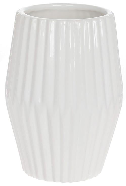 Ваза керамическая Stone Flower Фрок 13x13x18 см Белый (BD-795-470)