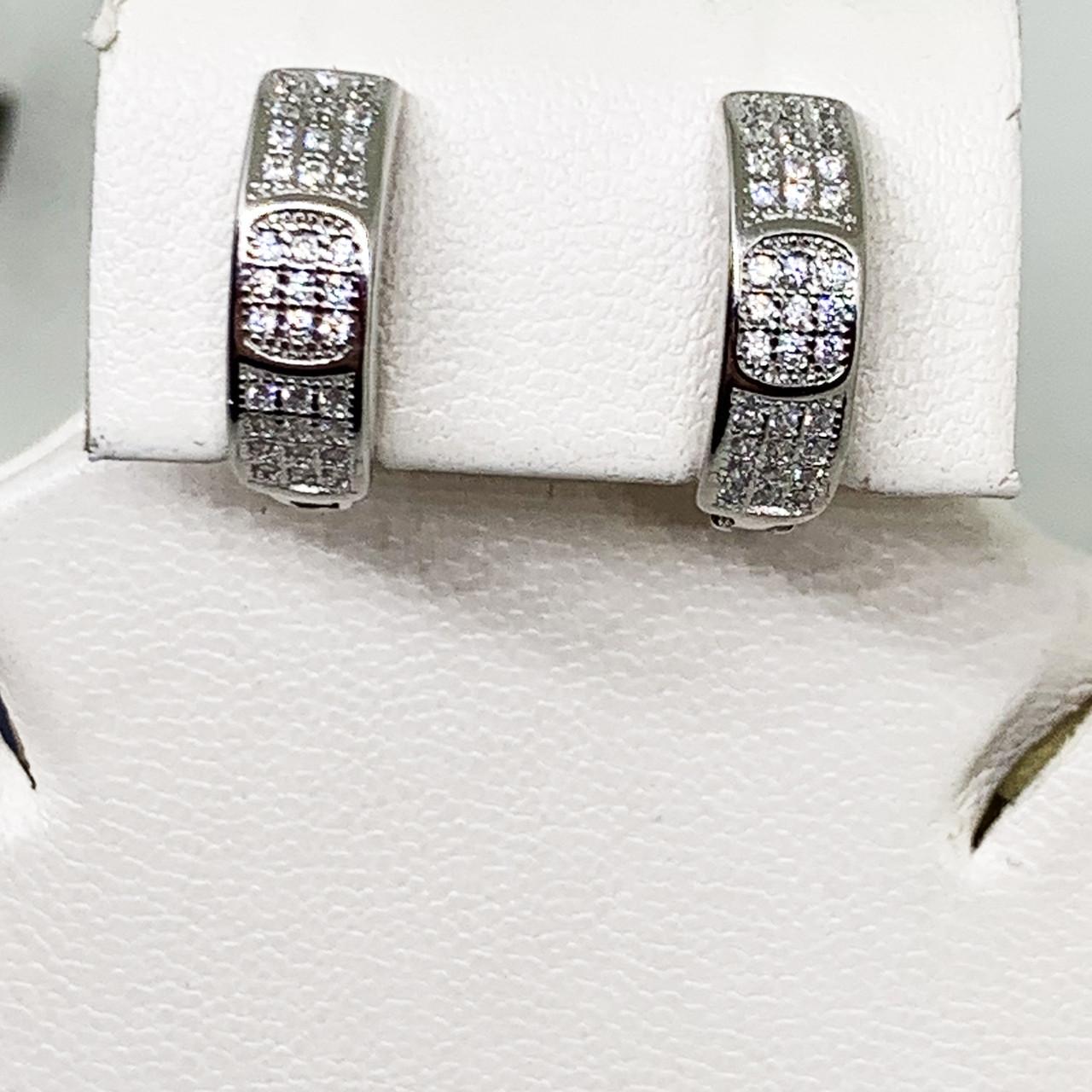 Серьги серебряные с кубическим цирконием 3,95 г (1683611381)