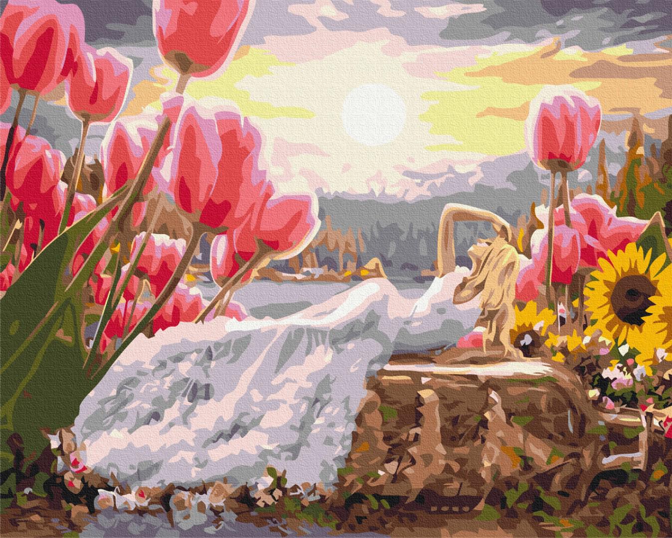 Картина по номерам Brushme Премиум Дюймовочка в белом 40x50 см (PBS24350)