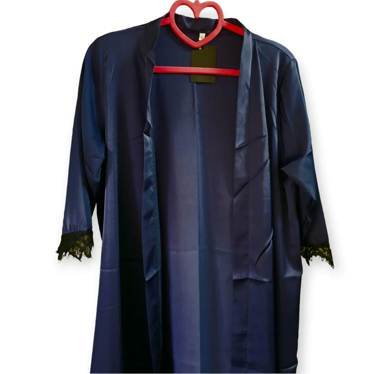 Халат женский шелковый M Синий (2000284390) - фото 3 Халат женский шелковый M Синий (2000284390) - фото 3