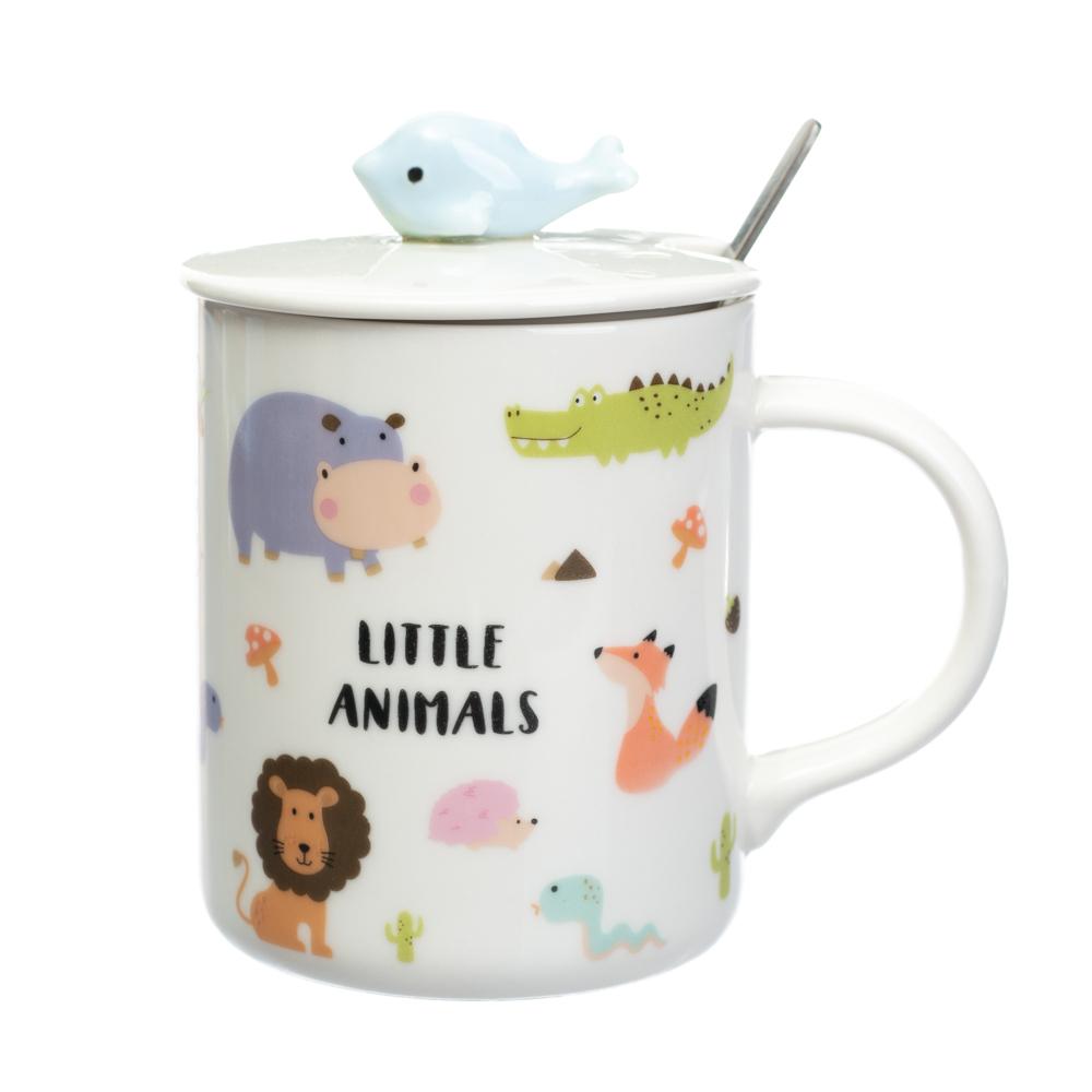 Керамическая чашка Elisey Cute animals 400 мл Белый (8805-025)