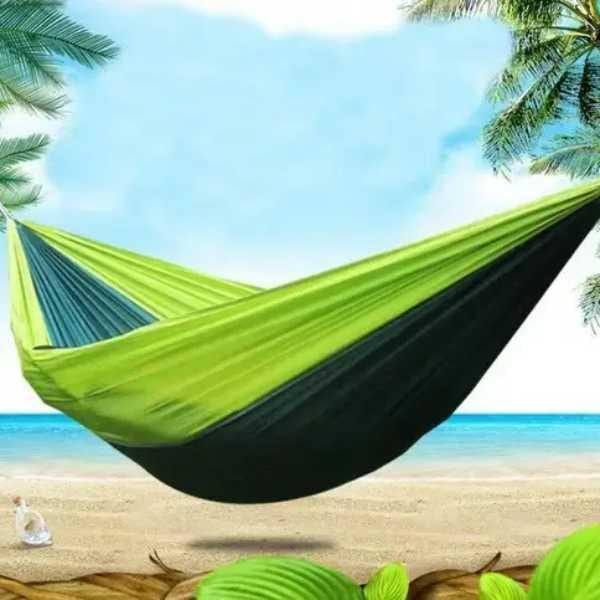 Гамак без планки Hammock плащ із карабіном підвісний 140х280 см Салатово-зелений (11449764) - фото 3