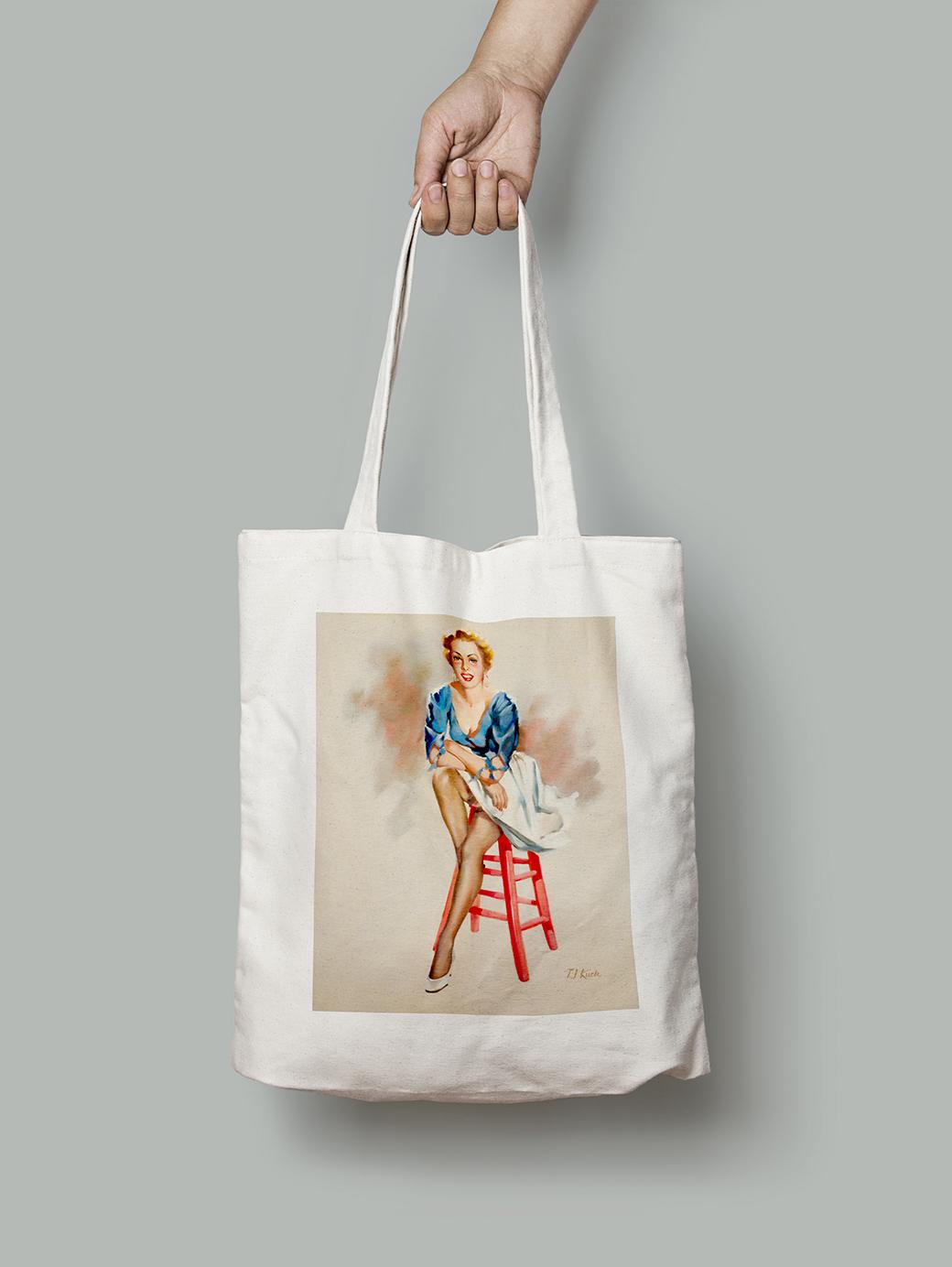 Эко-сумка Девушка на стремянке. T.J. Kuck шопер (pin_up010252_Bag) Эко-сумка Девушка на стремянке. T.J. Kuck шопер (pin_up010252_Bag)