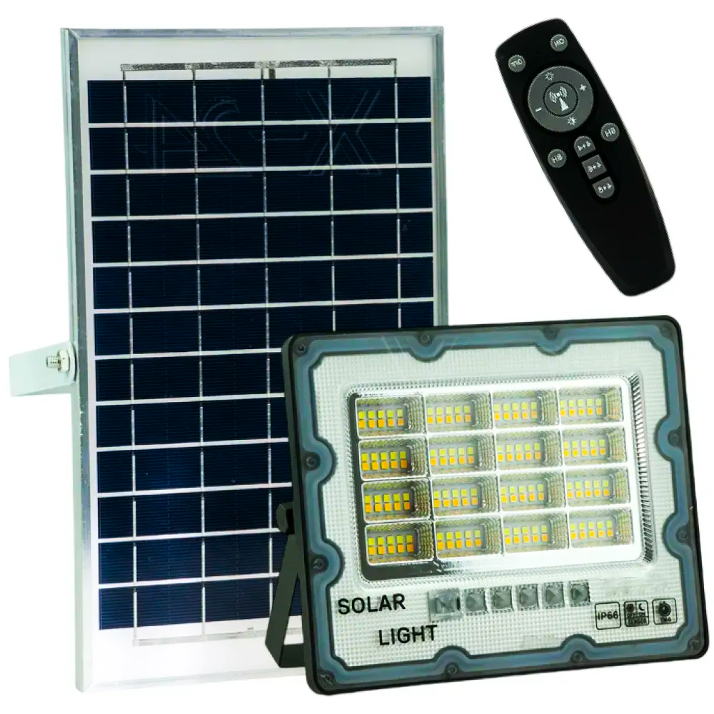 Уличный фонарь прожектор JX 007 на солнечной батарее/пульт аккумуляторный 400 Вт (23456983102)