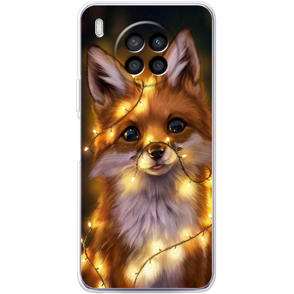 Чехол BoxFace Huawei Nova 8i Рождественская лиса Прозрачный силикон (43692-up2399-43692)