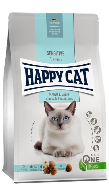 Сухой корм Happy Cat Sensitive Magen&Darm для взрослых кошек с уткой и рисом 4 кг