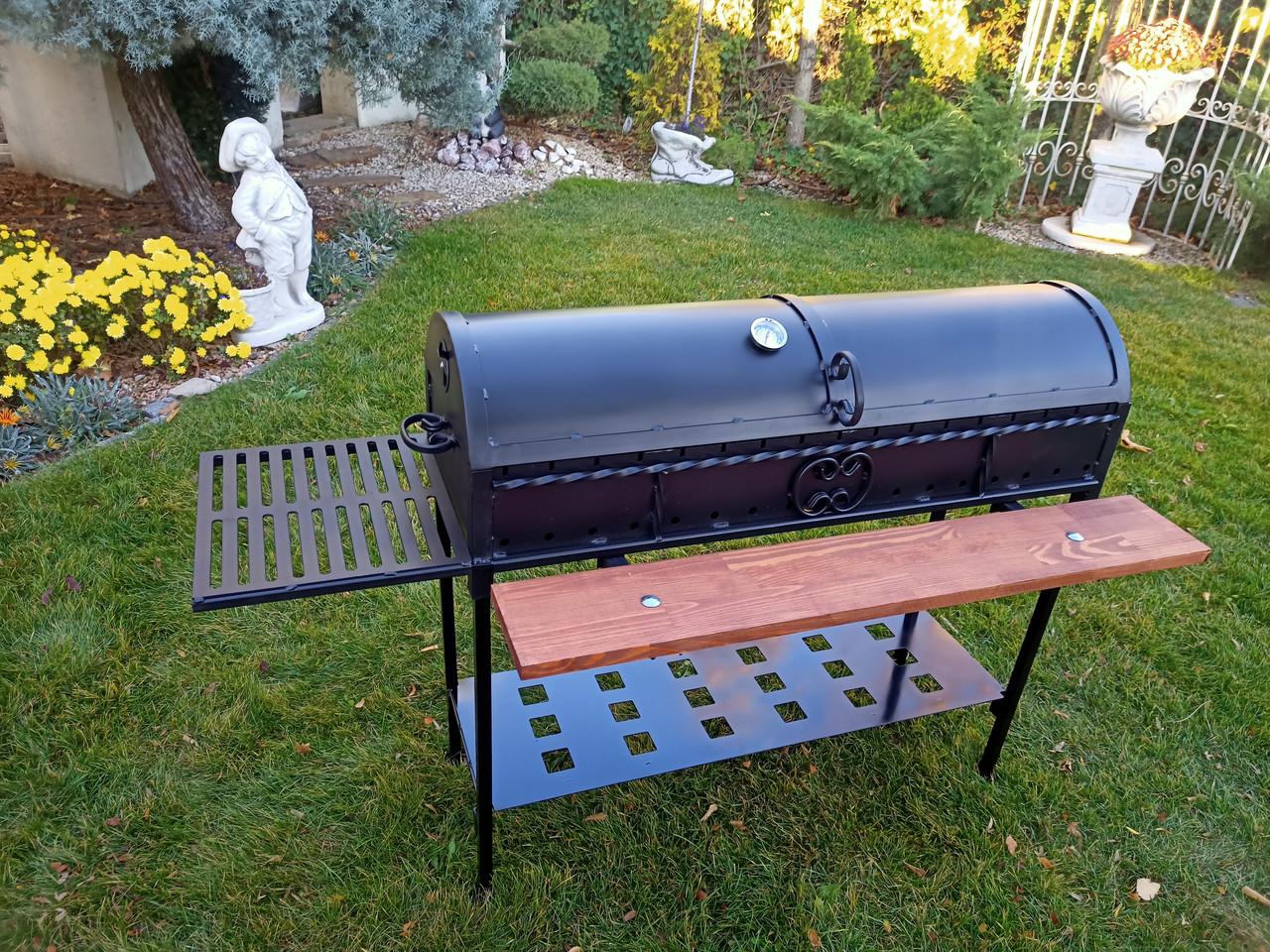 Гриль-мангал на зі сталі з кришкою на весь мангал 4 мм 20 шампурів (2342067980) - фото 6