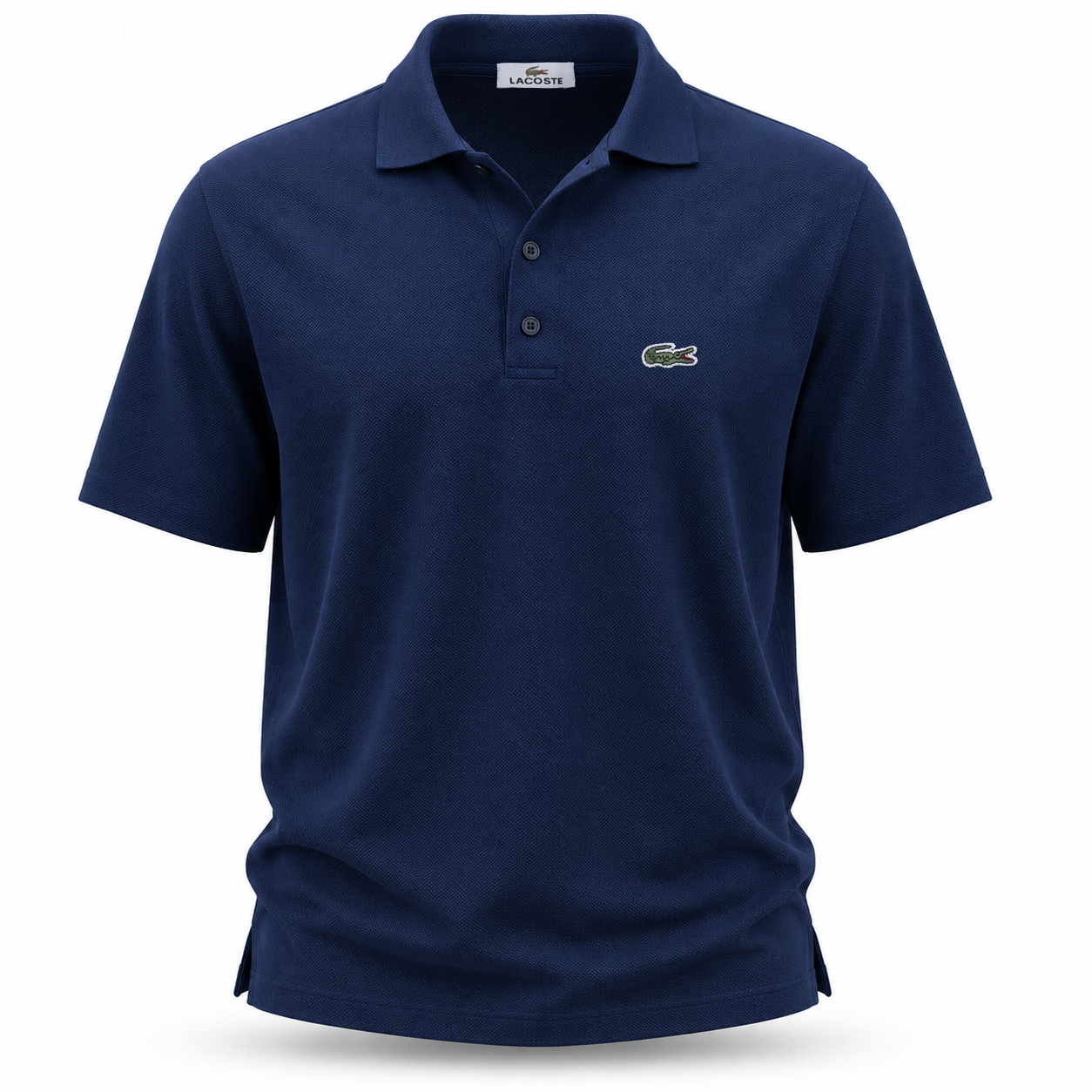 Поло мужское в стиле Lacoste из лакоста с вышитым логотипом XXL Темно-синий (25-952-013)