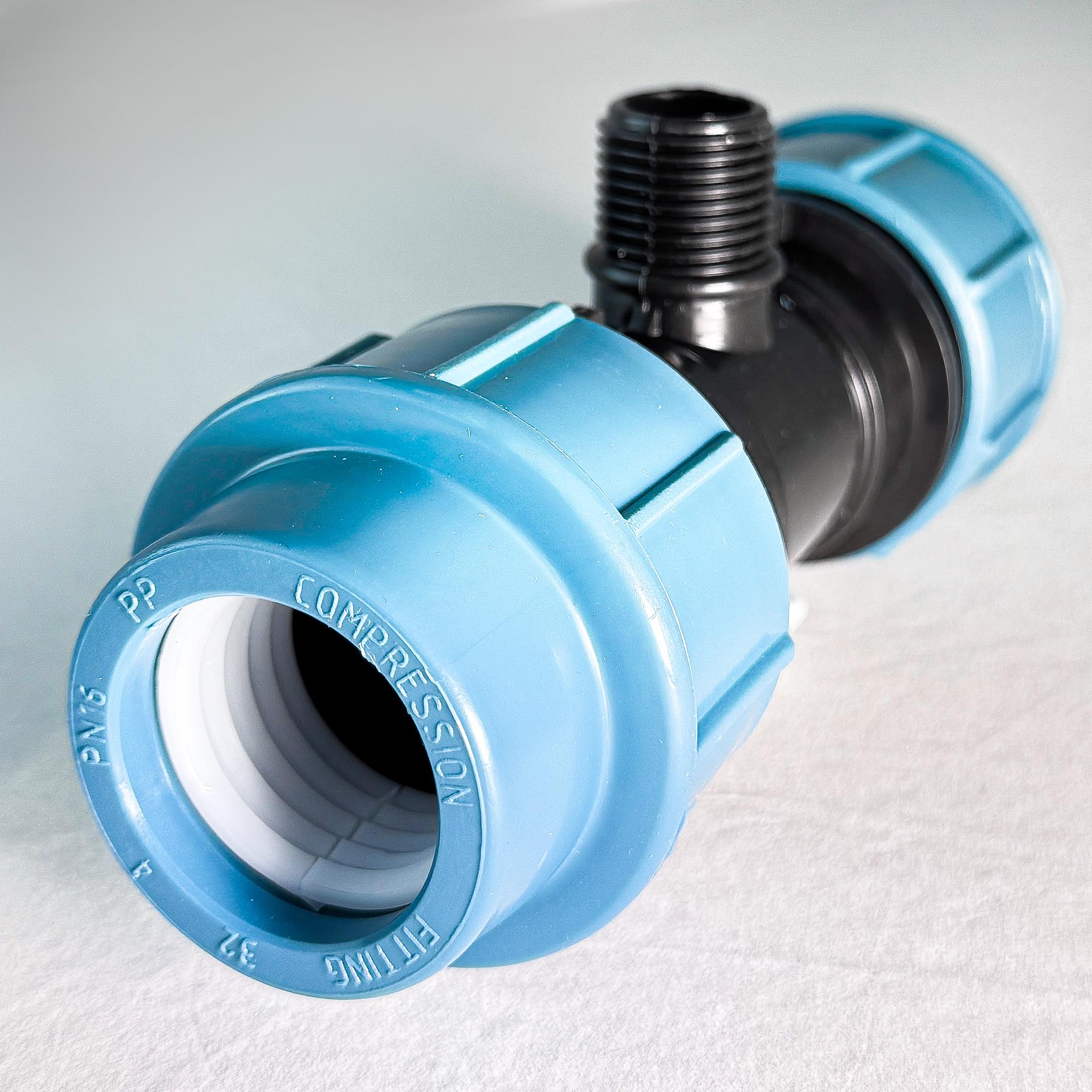 Тройник зажимной SANTAN с наружной резьбой 32х1/2"х32 (116323) - фото 4 Тройник зажимной SANTAN с наружной резьбой 32х1/2"х32 (116323) - фото 4