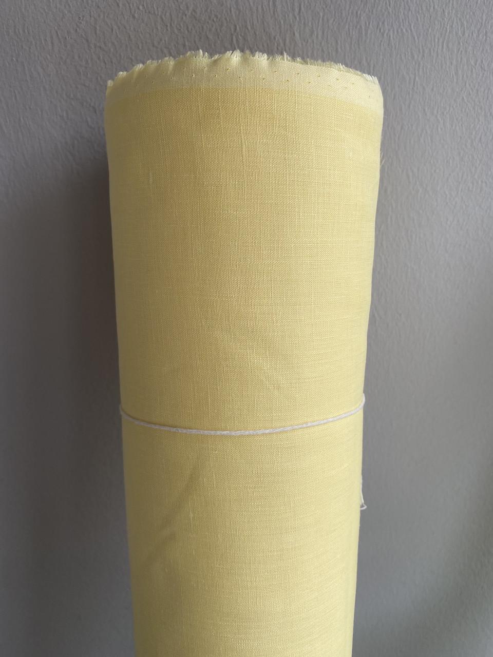 Тканина LINEN PLUS лляна 150 см 1366 Жовтий - фото 3