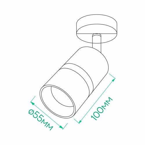 Светильник накладной поворотный Ardero ML312-1 BAMBOO под лампу Белый/Золото (80229) - фото 3 Светильник накладной поворотный Ardero ML312-1 BAMBOO под лампу Белый/Золото (80229) - фото 3