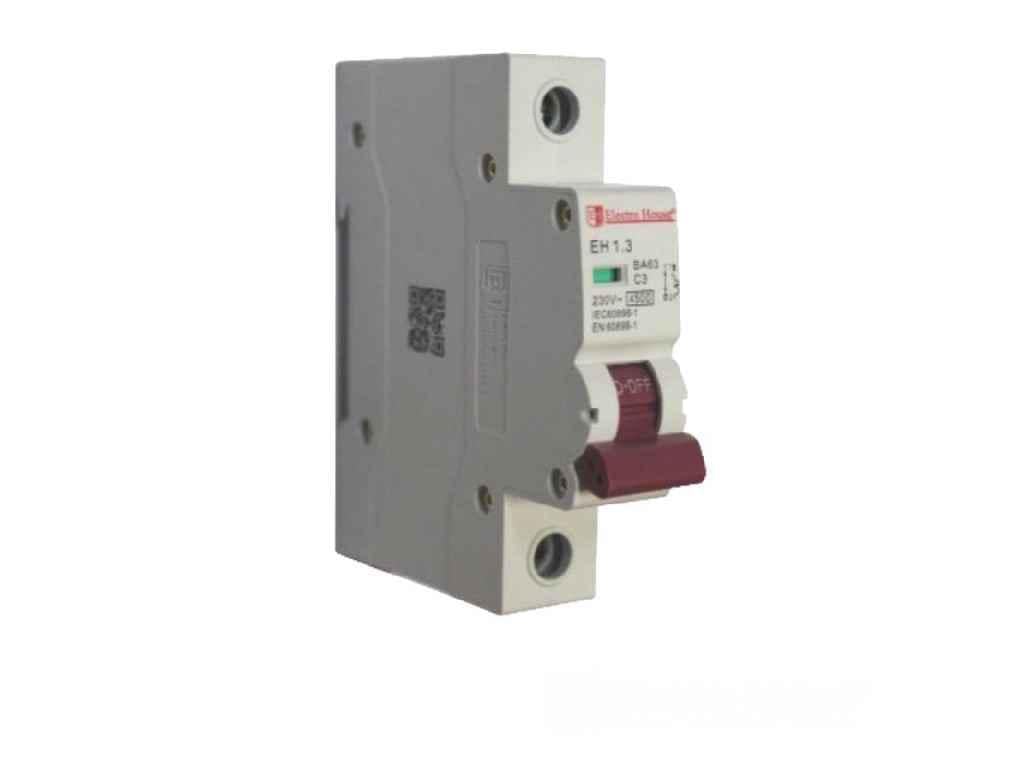 Автоматичний вимикач Electro House 3A 1 полюси EH-1.3 (805725) Автоматичний вимикач Electro House 3A 1 полюси EH-1.3 (805725)